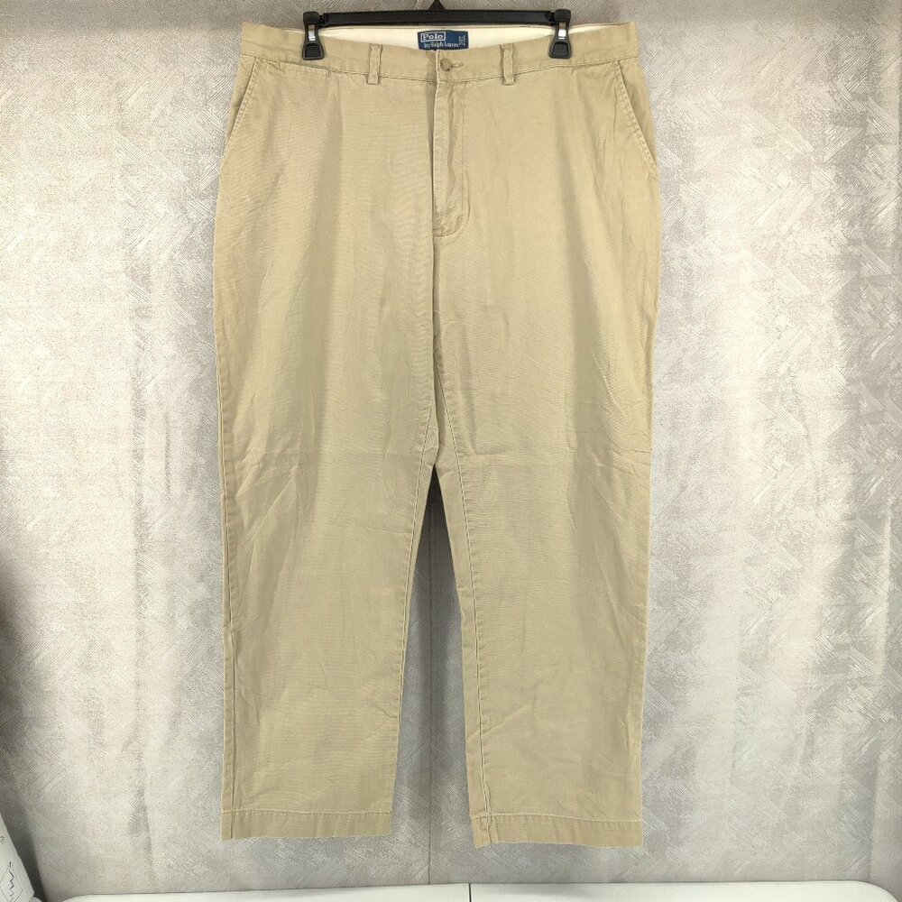 Vintage Polo‎ Ralph Lauren Classic Chino Pants Men 39x31 Measured Beige 40x32